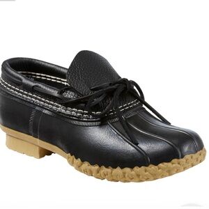 LL Bean Black Women's Bean Boots, Rubber Mocs - Like New (Sz 9)